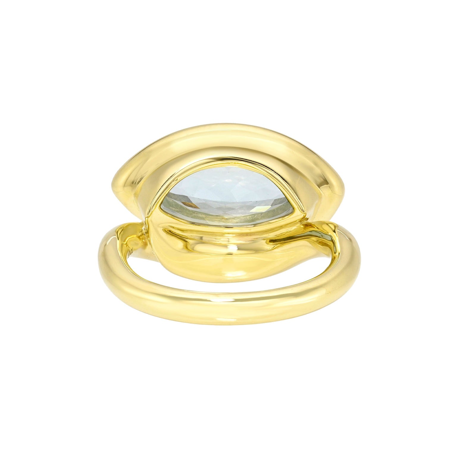 Enigma Eye Marquise Aquamarine Ring by Logan Hollowell Jewelry