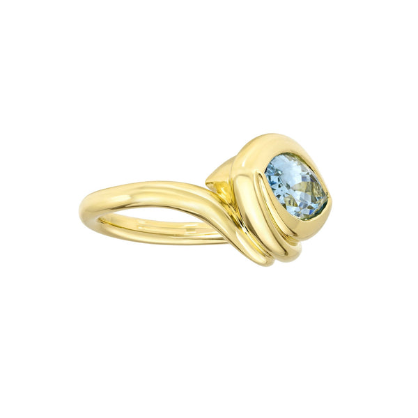 Enigma Eye Aquamarine Ring by Logan Hollowell Jewelry