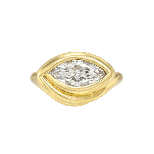 Enigma Eye Diamond Ring 14k Yellow Gold 1ctw 2.5 by Logan Hollowell Jewelry