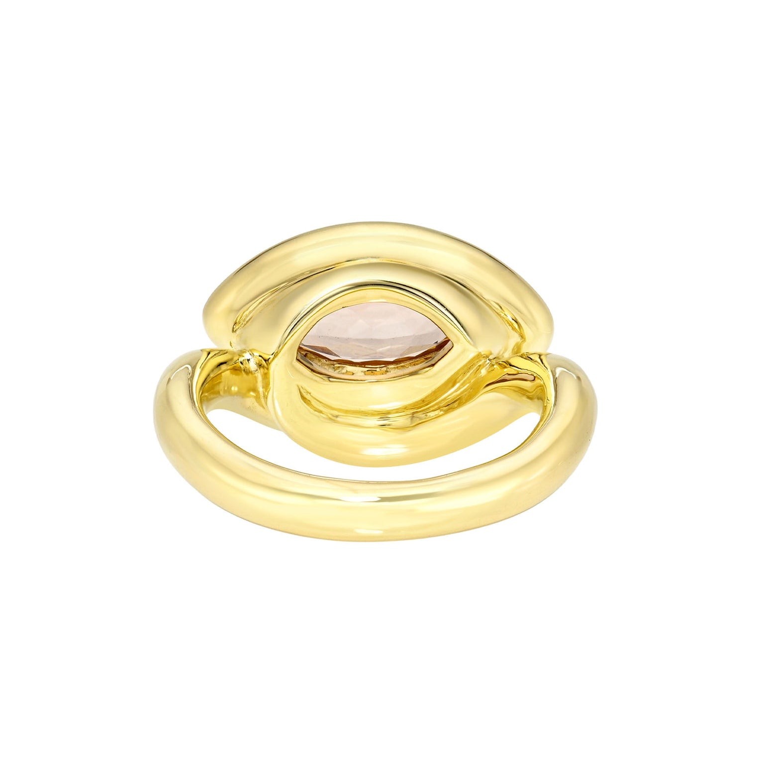 Enigma Eye Marquise Pink Morganite Ring by Logan Hollowell Jewelry