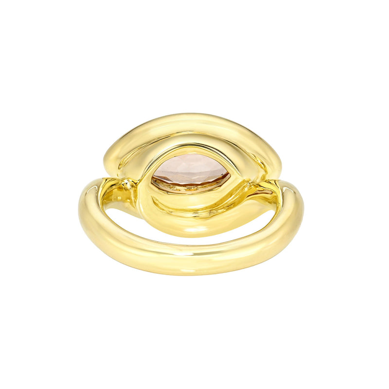 Enigma Eye Marquise Pink Morganite Ring by Logan Hollowell Jewelry