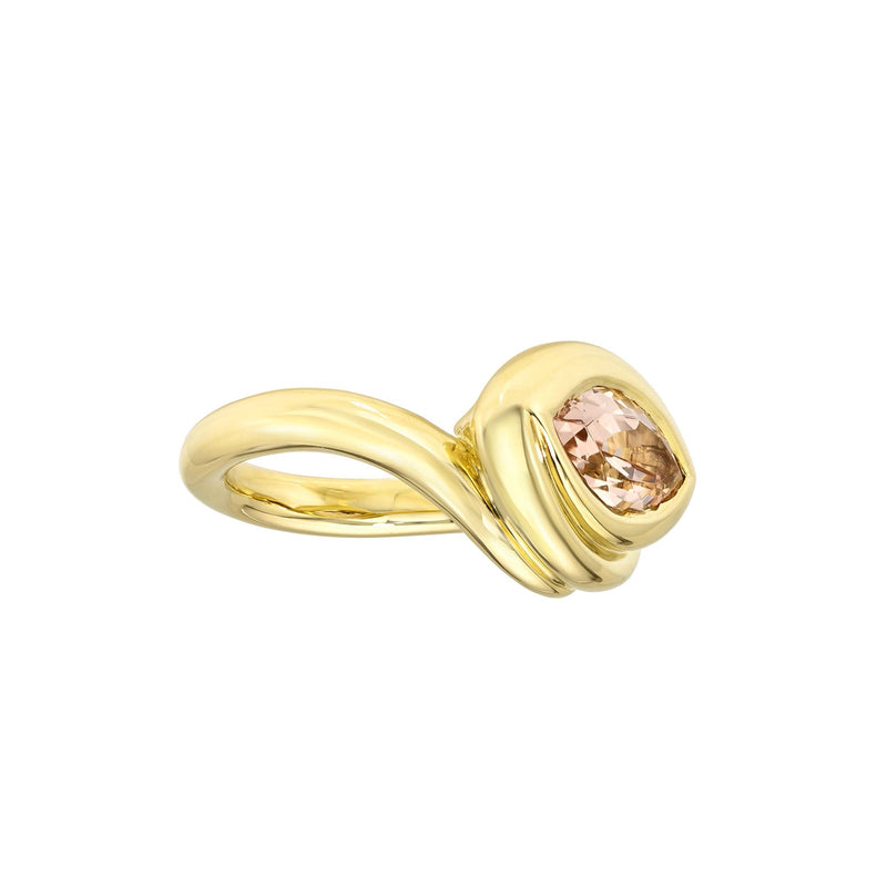 Enigma Eye Marquise Pink Morganite Ring by Logan Hollowell Jewelry