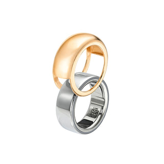 Oura Ring Sleeve - No Diamond/ Diamond Bars Rose Gold 4 by Logan Hollowell Jewelry