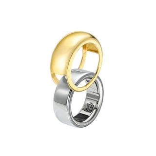 Oura Ring Sleeve - No Diamond/ Diamond Bars Yellow Gold 4 by Logan Hollowell Jewelry