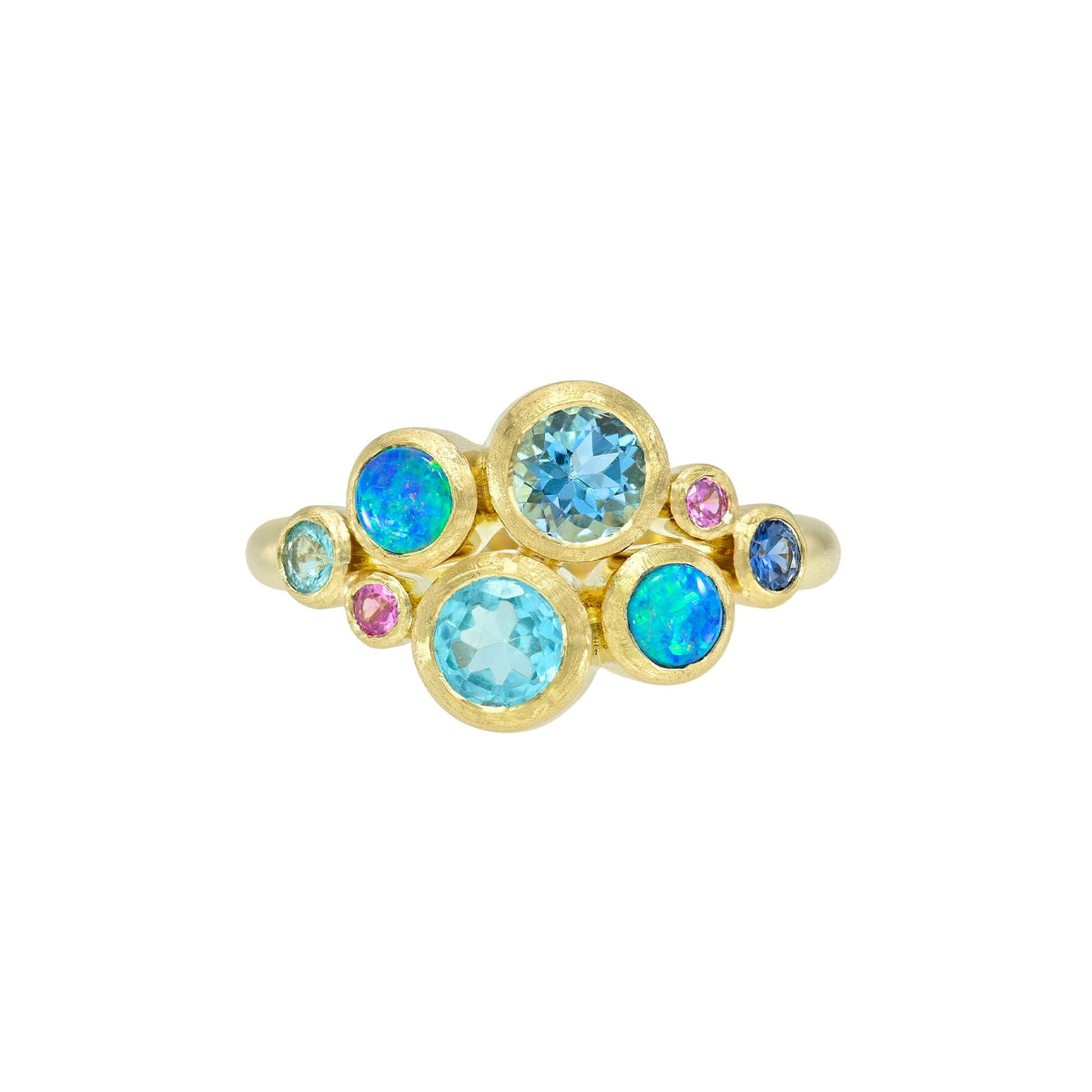Mermaid Bubble Ring Yellow Gold 6.5 by Logan Hollowell Jewelry