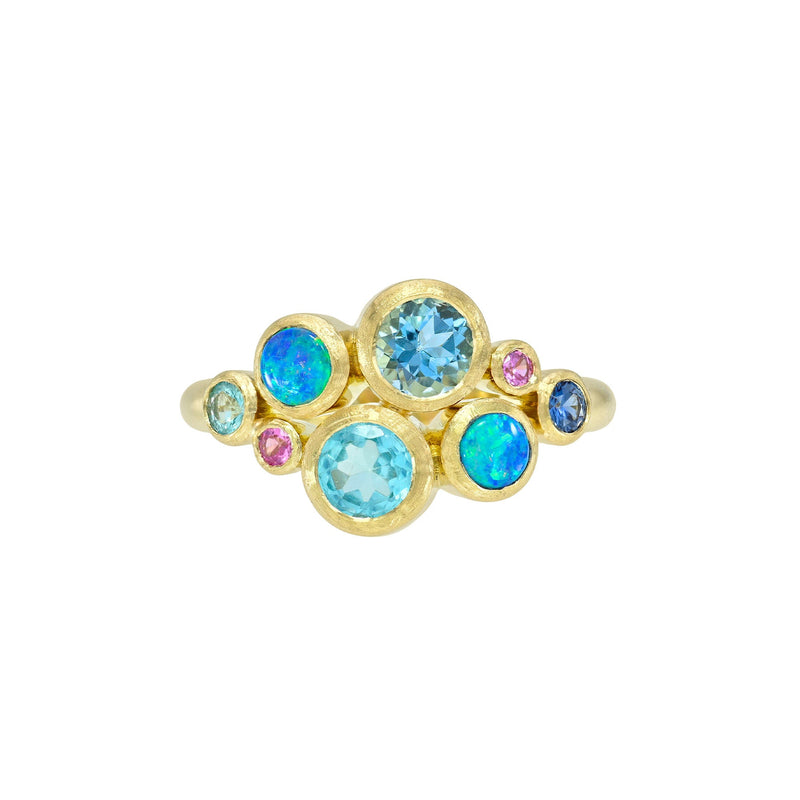 Mermaid Bubble Ring Yellow Gold 6.5 by Logan Hollowell Jewelry