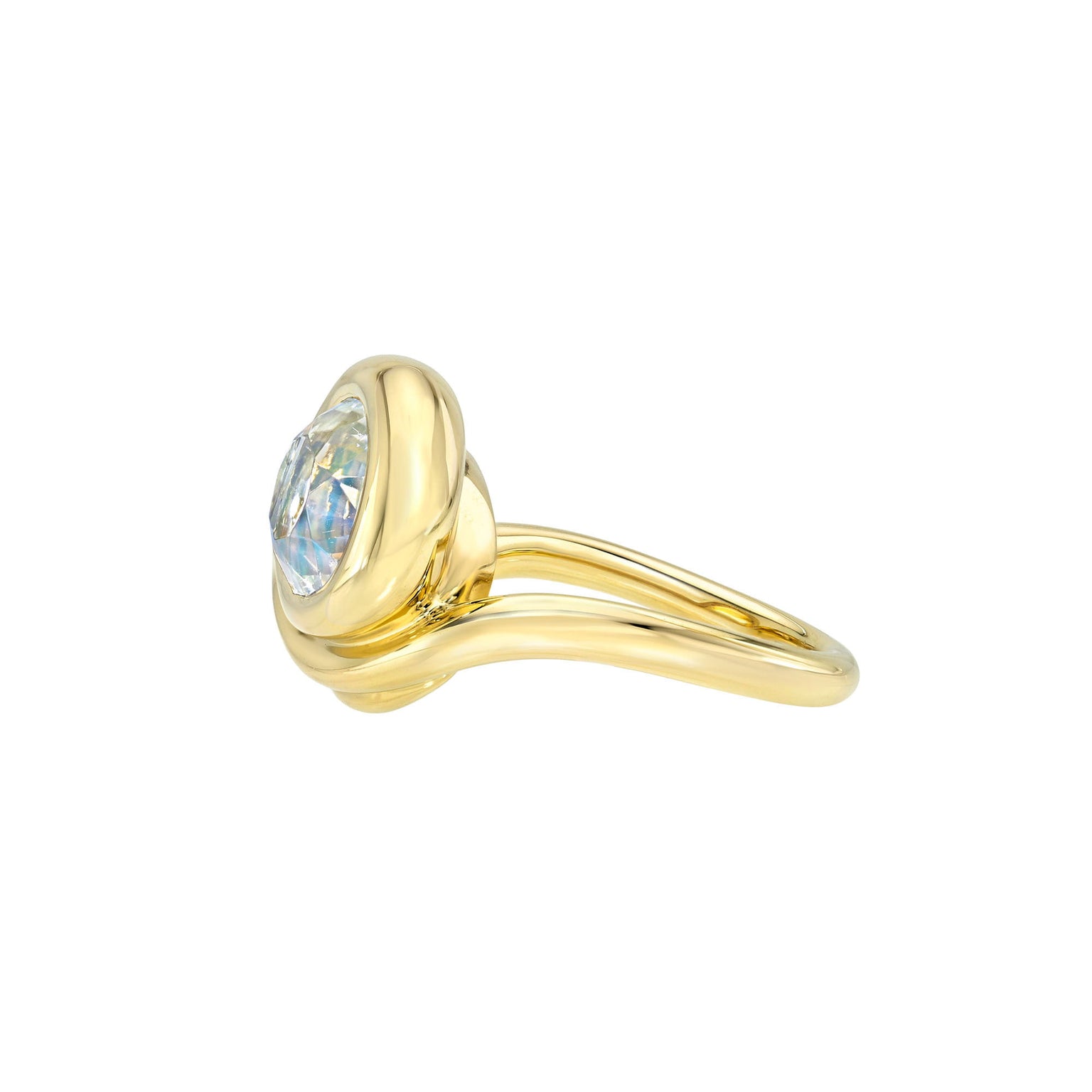 Enigma Moonstone Wave Ring by Logan Hollowell Jewelry