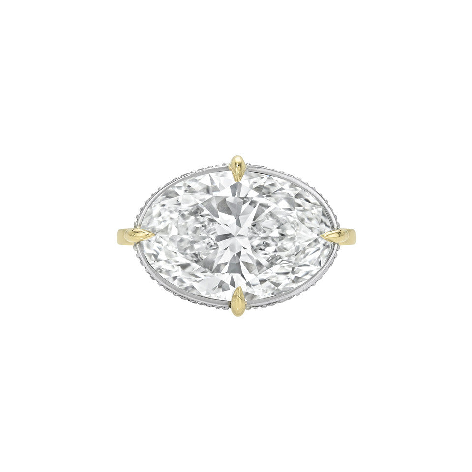 The Hera East to West Setting Yellow Gold 3 by Logan Hollowell Jewelry