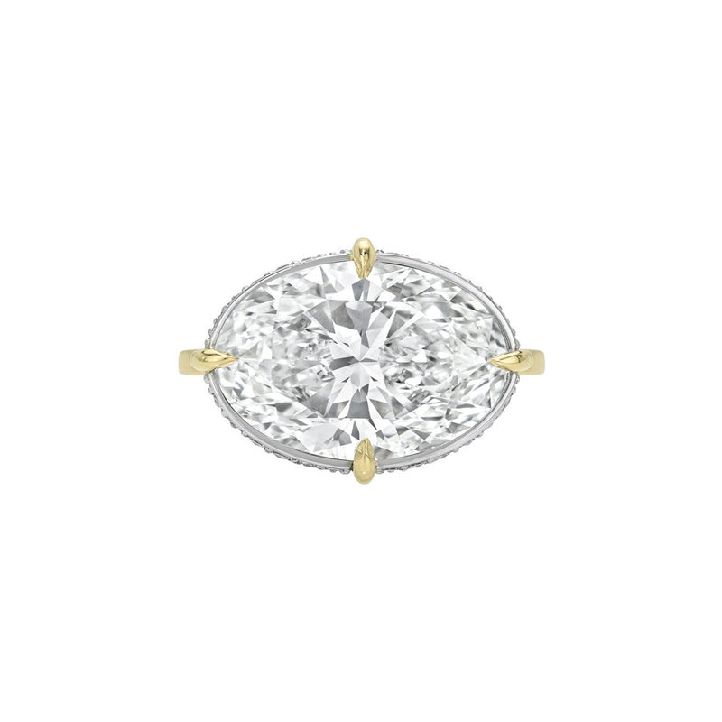 The Hera East to West Setting Yellow Gold 3 by Logan Hollowell Jewelry
