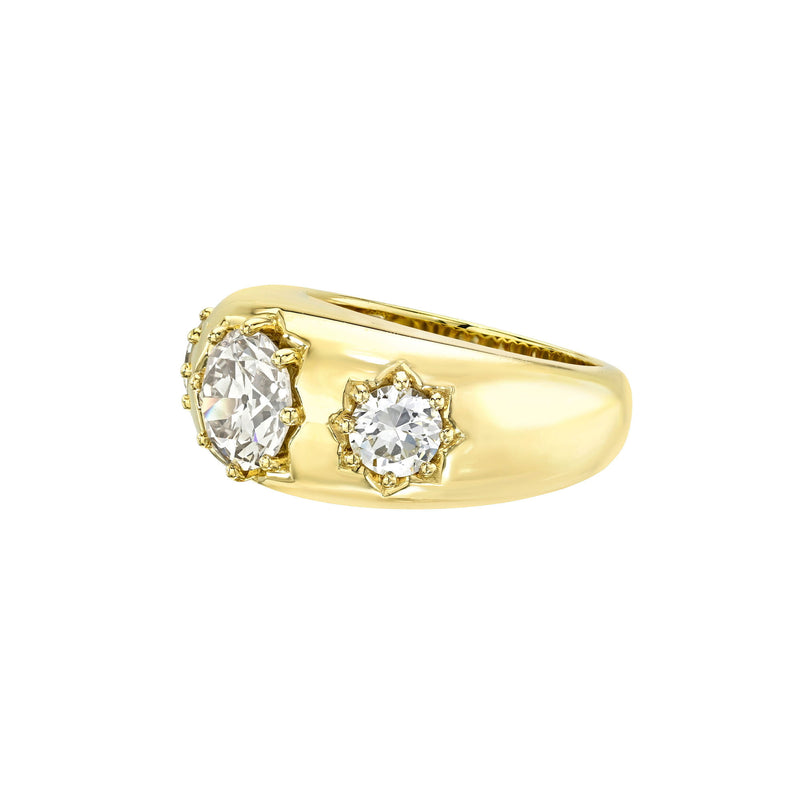 The Gypsy Three Stone Ring by Logan Hollowell Jewelry