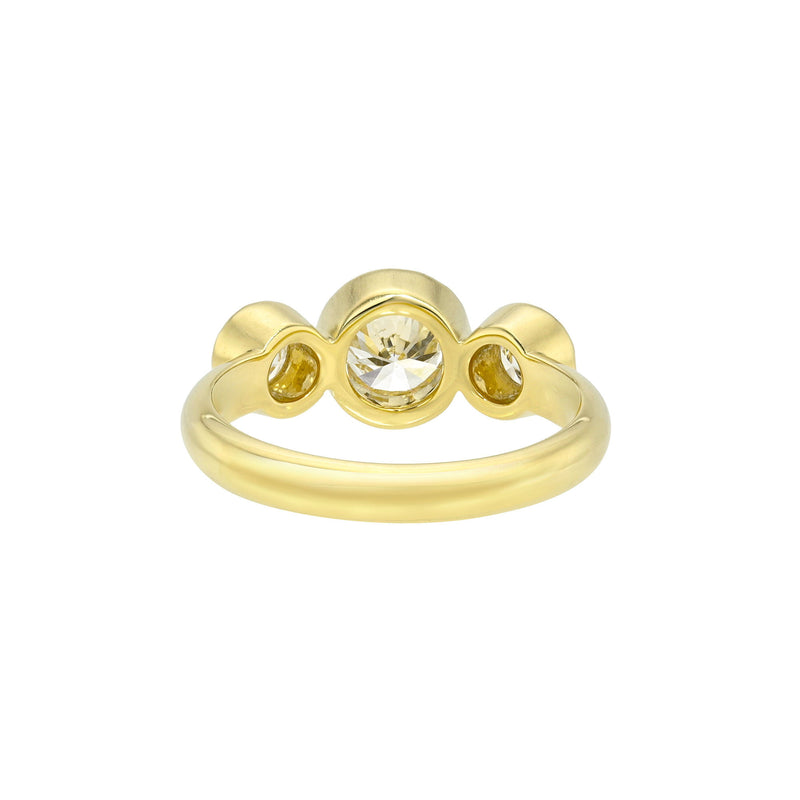 Diamond Bubble Trinity Ring by Logan Hollowell Jewelry