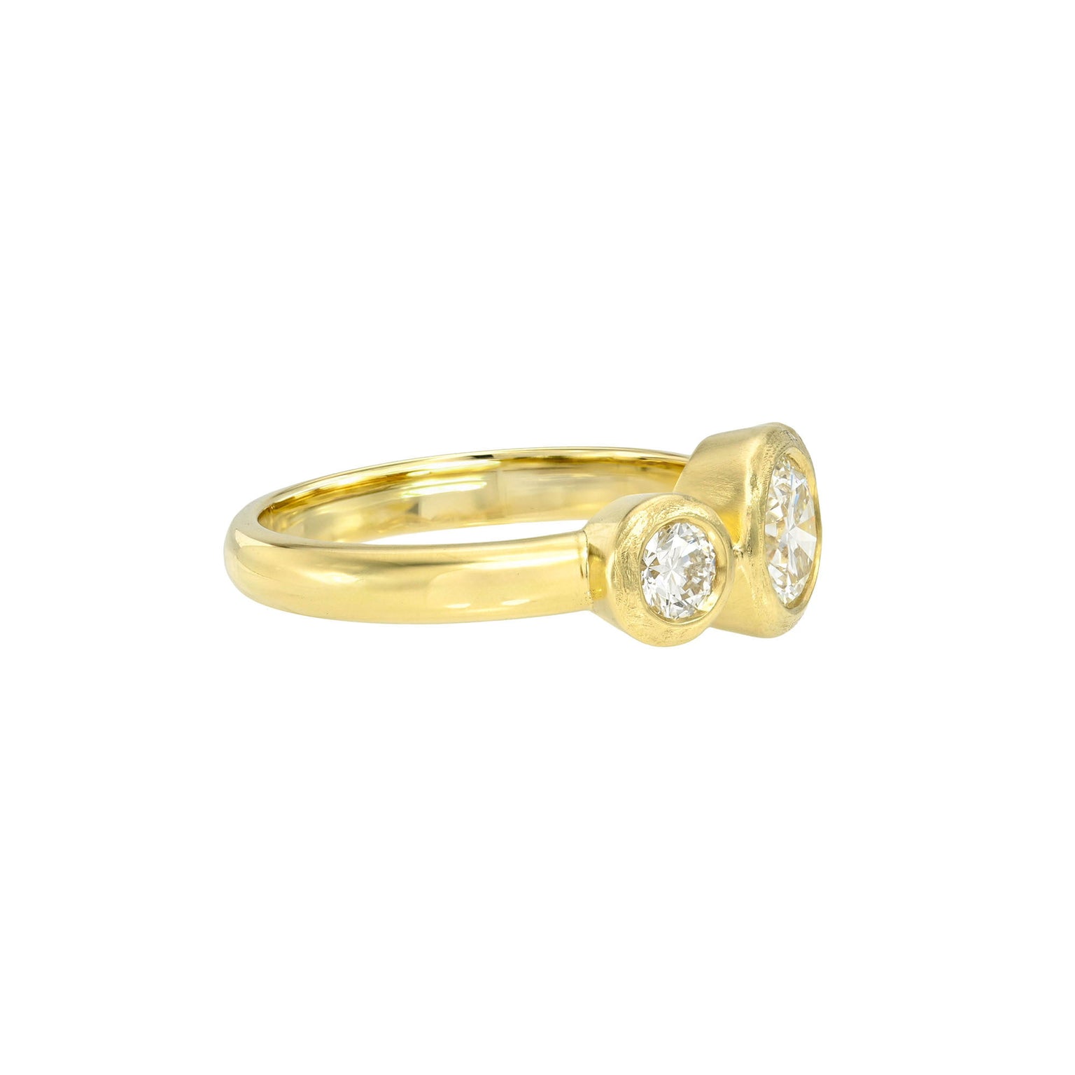 Diamond Bubble Trinity Ring by Logan Hollowell Jewelry