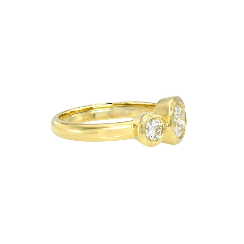 Diamond Bubble Trinity Ring by Logan Hollowell Jewelry