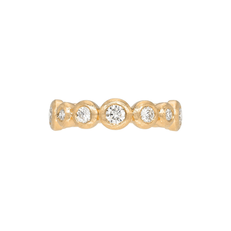 Diamond Bubble Band Rose Gold 18K 3 by Logan Hollowell Jewelry