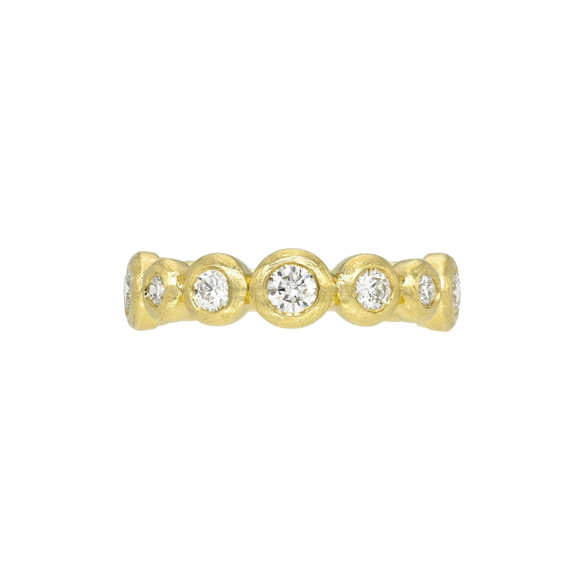 Diamond Bubble Band Yellow Gold 18K 3 by Logan Hollowell Jewelry