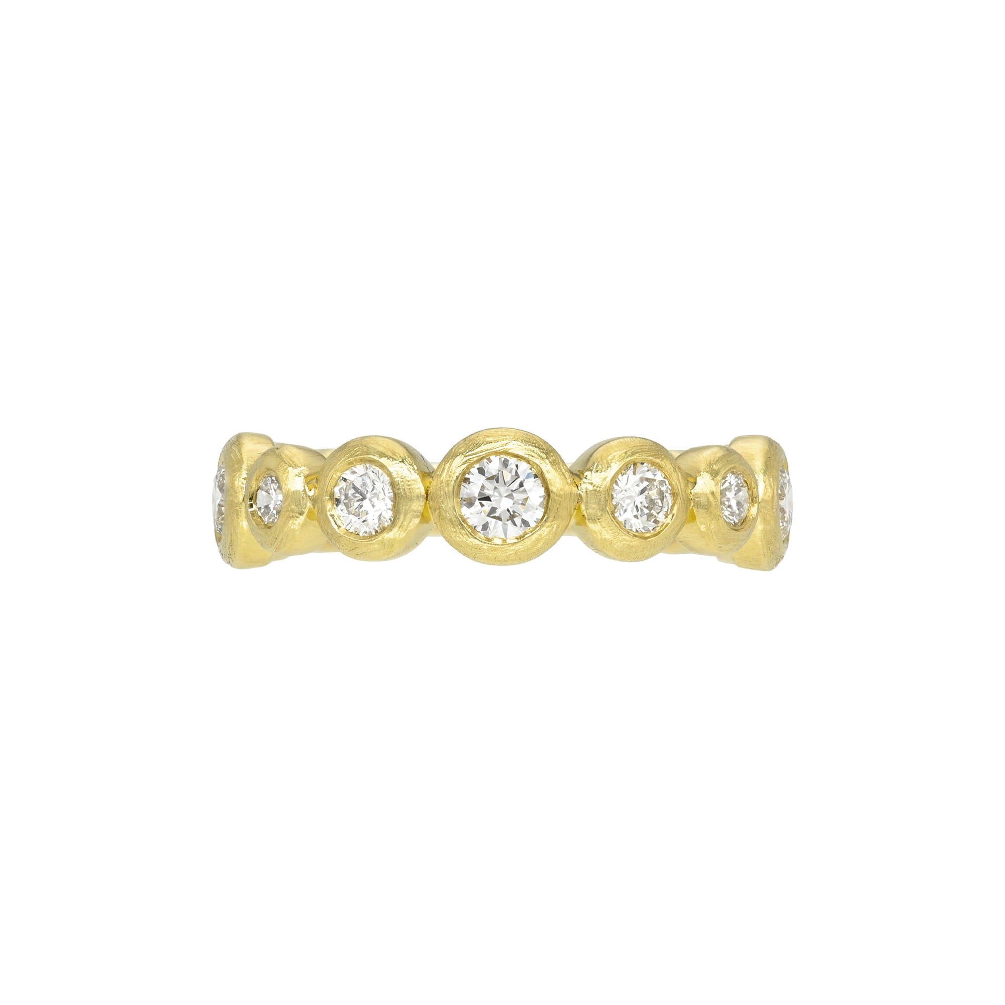 Diamond Bubble Band Yellow Gold 18K 3 by Logan Hollowell Jewelry