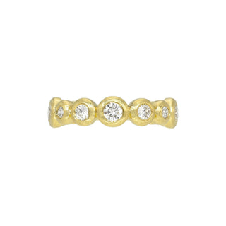 Diamond Bubble Band Yellow Gold 18K 3 by Logan Hollowell Jewelry