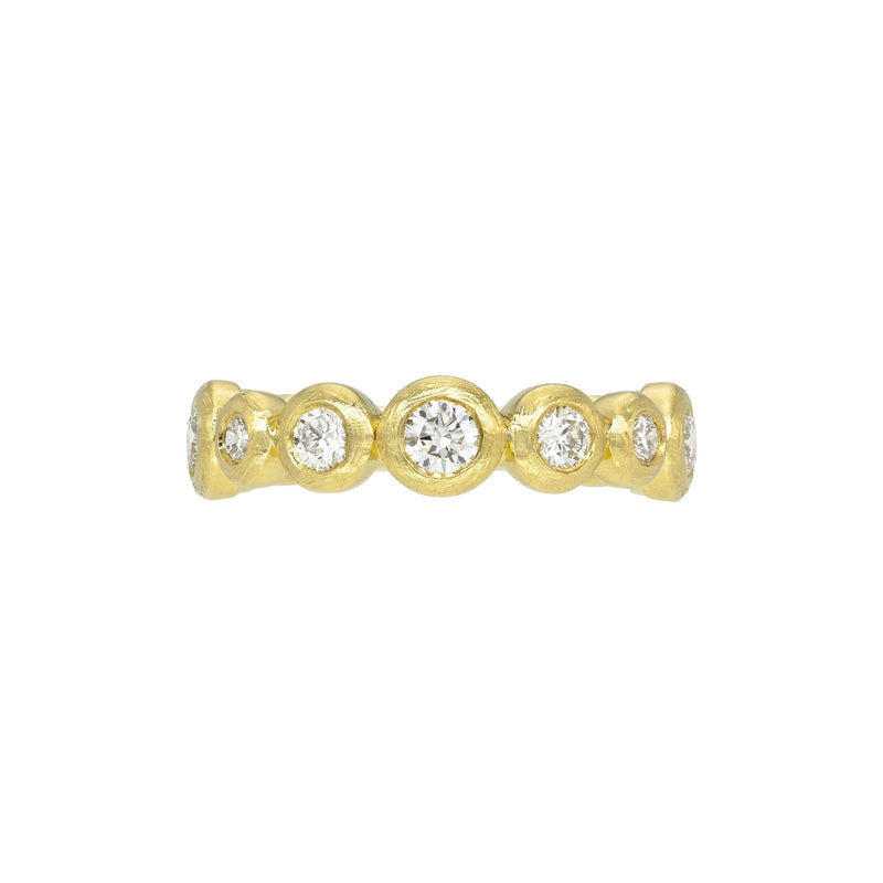 Diamond Bubble Band Yellow Gold 18K 3 by Logan Hollowell Jewelry