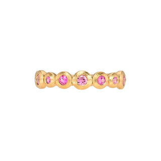 Petite Pink Sapphire Bubble Ring Rose Gold 14K 3 by Logan Hollowell Jewelry