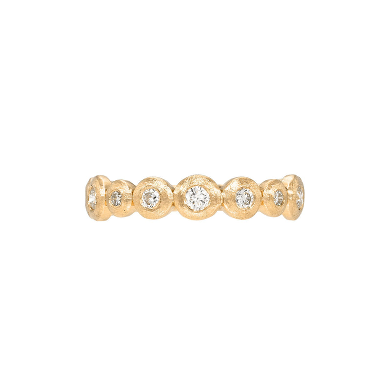 Petite Diamond Bubble Ring Rose Gold 14K 3 by Logan Hollowell Jewelry