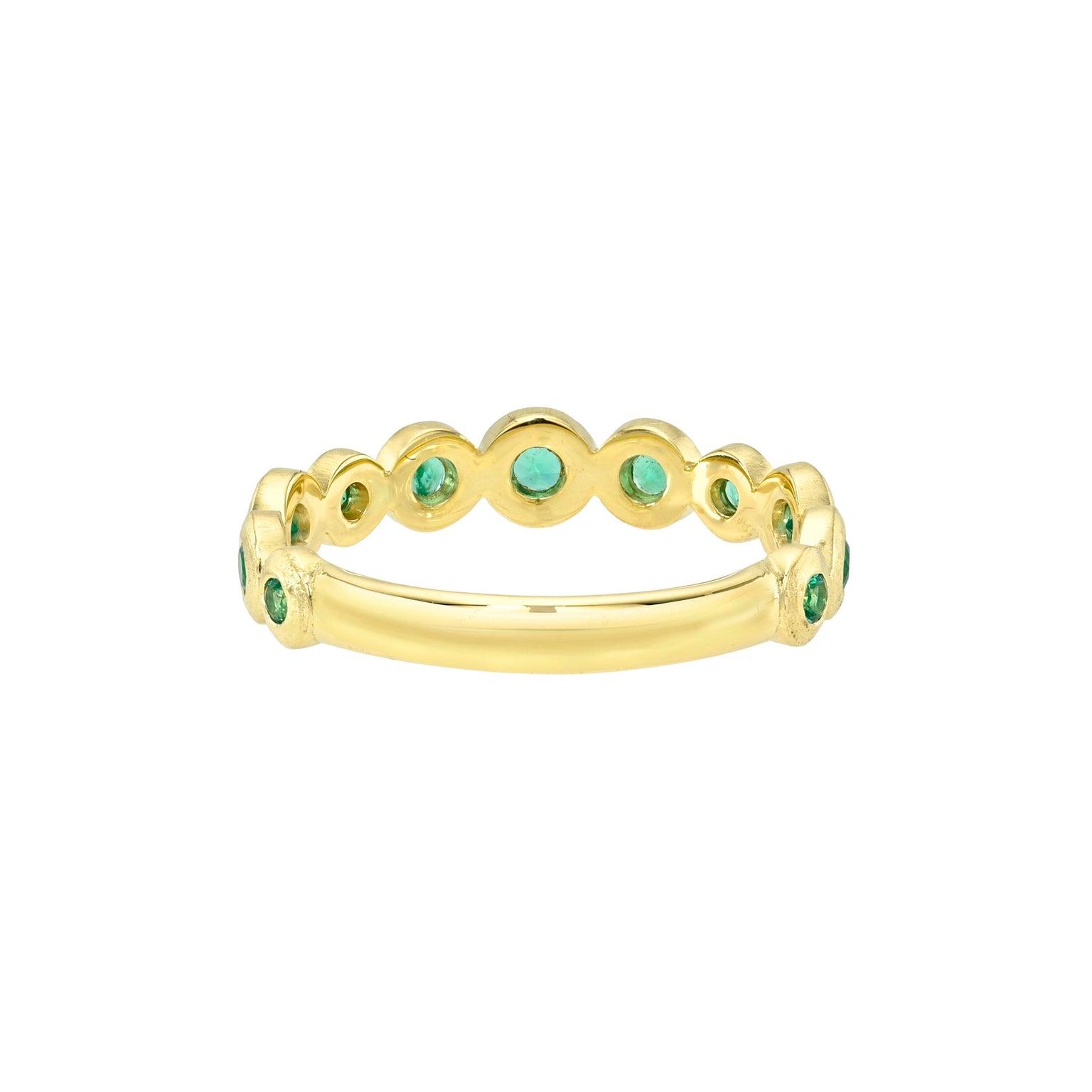 Petite Emerald Bubble Ring by Logan Hollowell Jewelry
