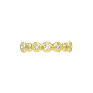 Petite Diamond Bubble Ring Yellow Gold 14K 3 by Logan Hollowell Jewelry