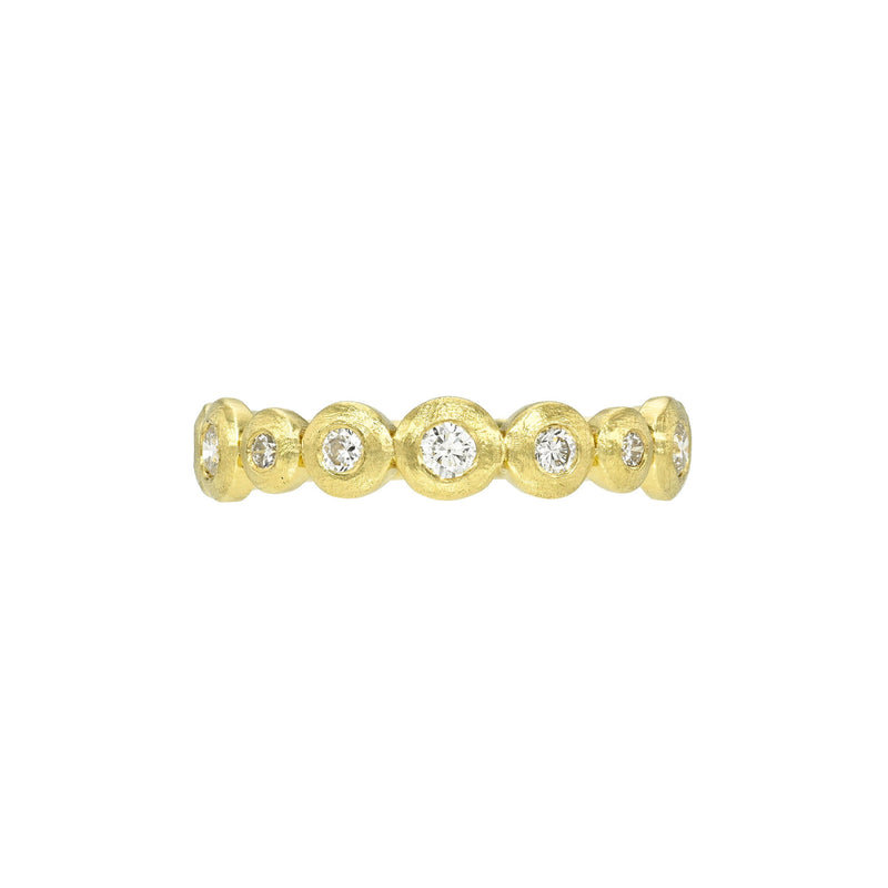 Petite Diamond Bubble Ring Yellow Gold 14K 3 by Logan Hollowell Jewelry