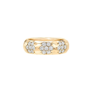 Sevenfold Diamond Cluster Ring Rose Gold 3 by Logan Hollowell Jewelry