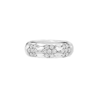 Sevenfold Diamond Cluster Ring White Gold 3 by Logan Hollowell Jewelry