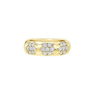 Sevenfold Diamond Cluster Ring Yellow Gold 3 by Logan Hollowell Jewelry
