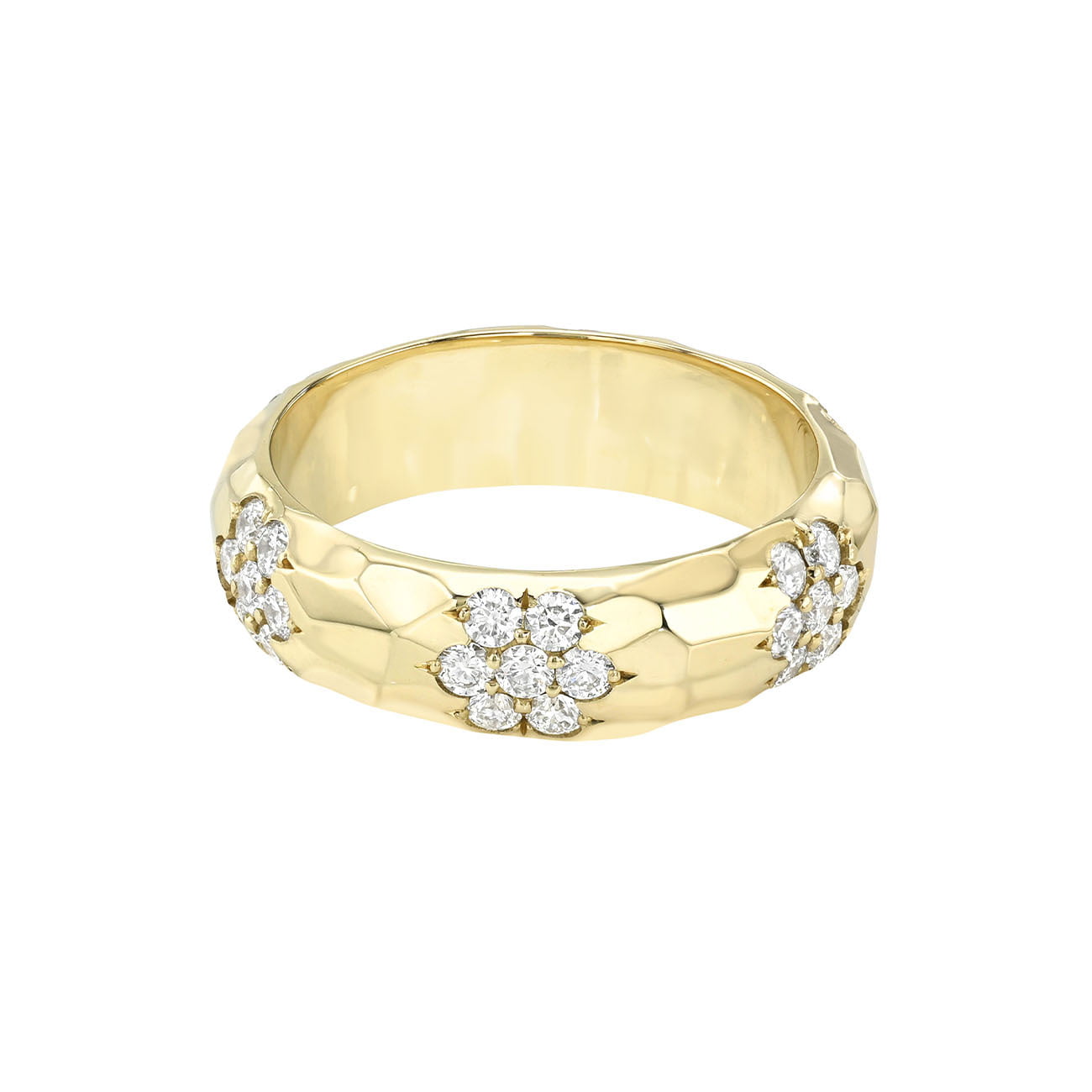 Sevenfold Eternity Diamond Cluster Band by Logan Hollowell Jewelry