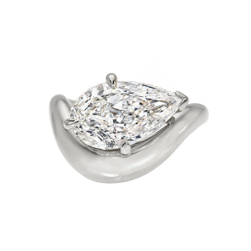 Enigma Floating Diamond Ring White Gold 3 by Logan Hollowell Jewelry