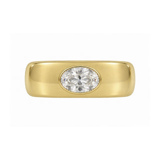 The Oval Diamond Aura Sleeve Gen 4 Yellow Gold 3 by Logan Hollowell Jewelry