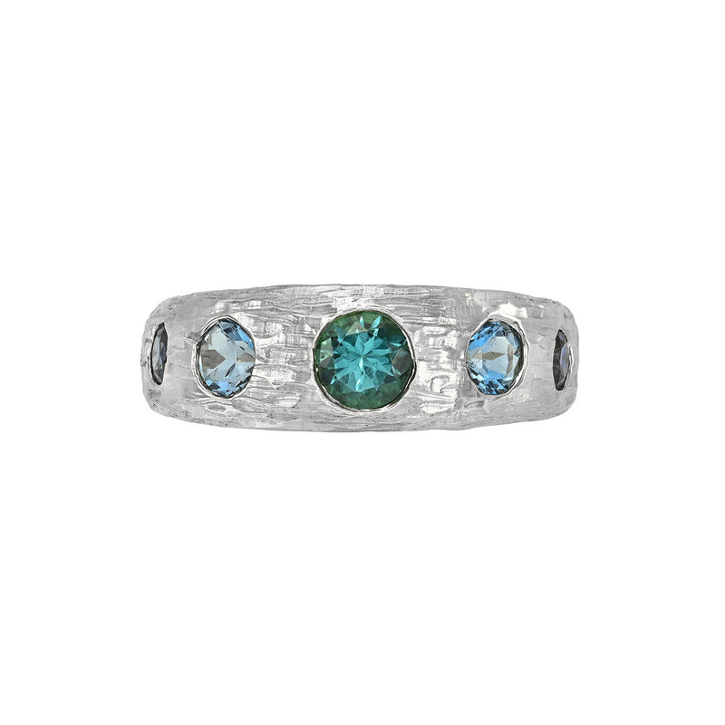 Queen Marine Band White Gold 3 by Logan Hollowell Jewelry