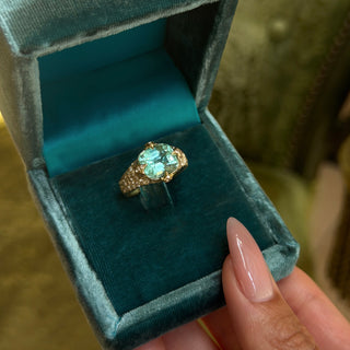 Queen 2.0 Pavé Paraiba Ring by Logan Hollowell Jewelry