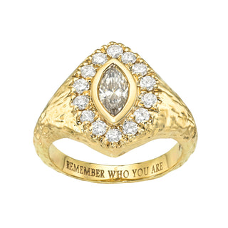 Fortune Signet with Queen Texture in Desert by Logan Hollowell Jewelry