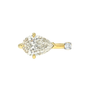 Air Diamond Nexus Ring Yellow Gold 3 by Logan Hollowell Jewelry