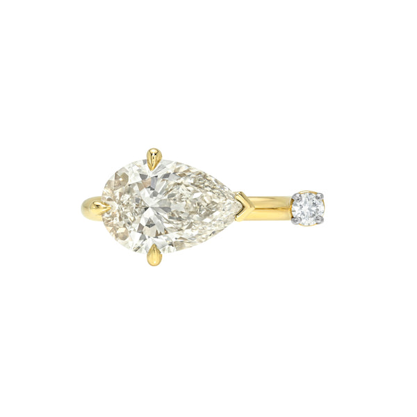Air Diamond Nexus Ring Yellow Gold 3 by Logan Hollowell Jewelry