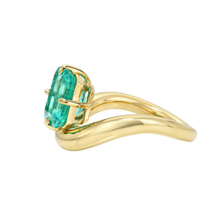 Floating Enigma Emerald Asscher Ring