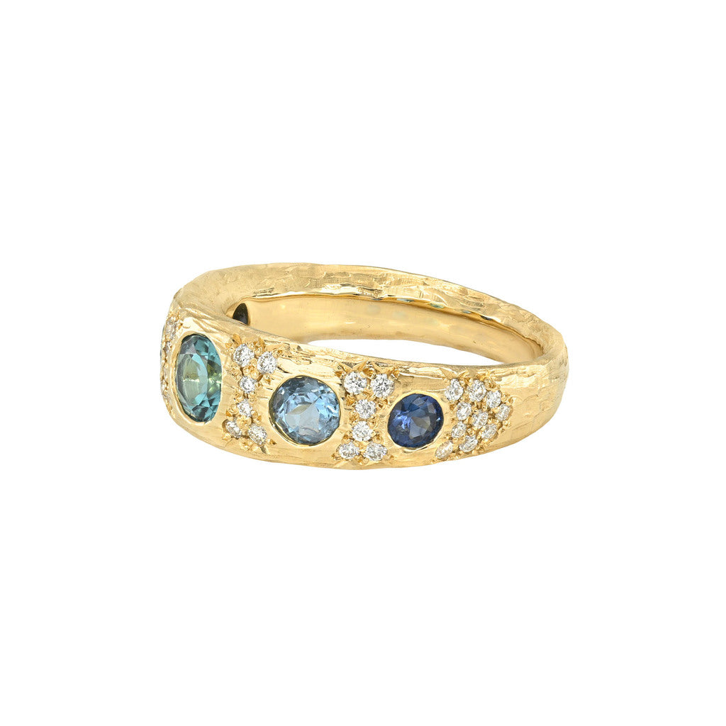 Queen Aqua Pave Band