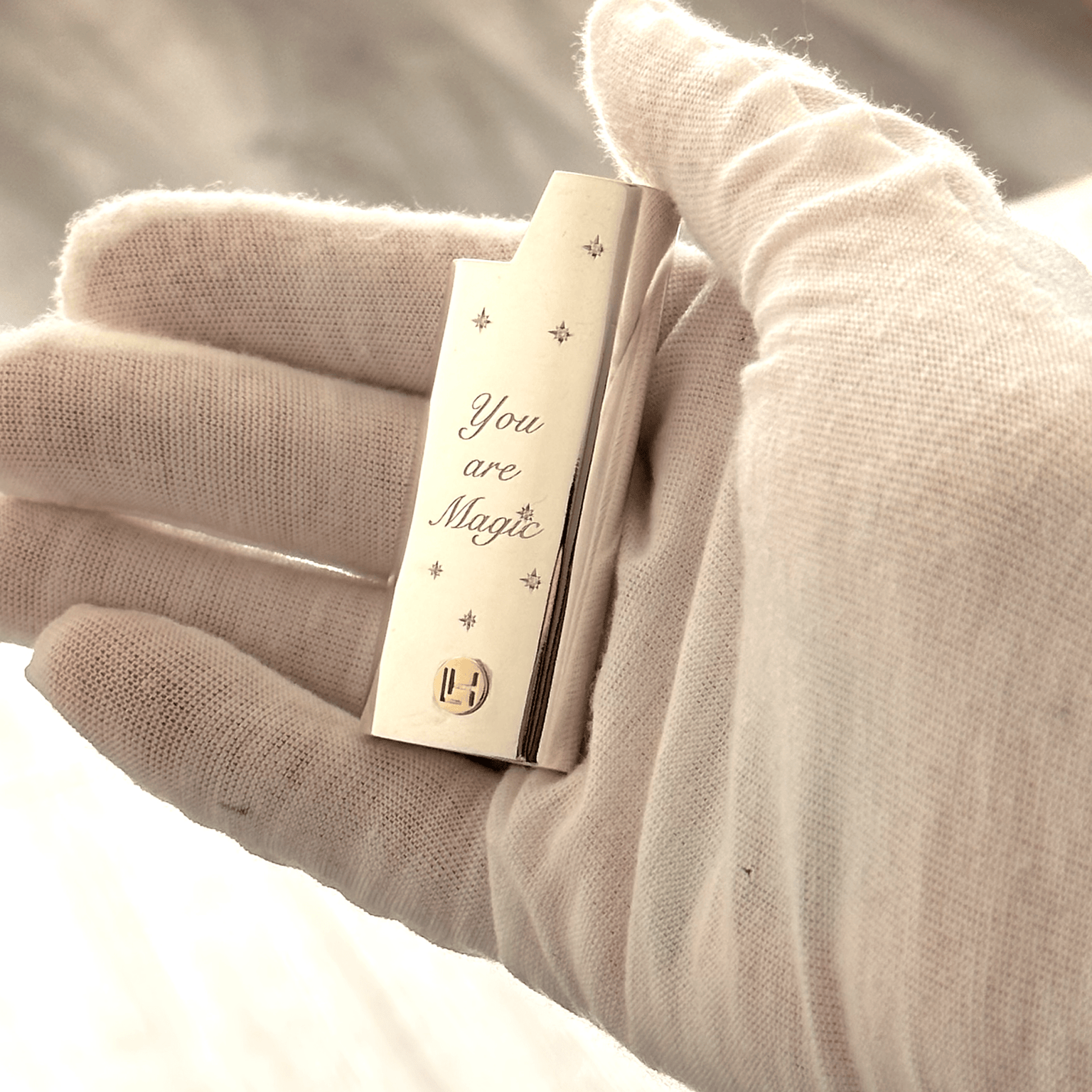 You are Magic Mini Lighter Case w/ 7 Star Diamonds    by Logan Hollowell Jewelry