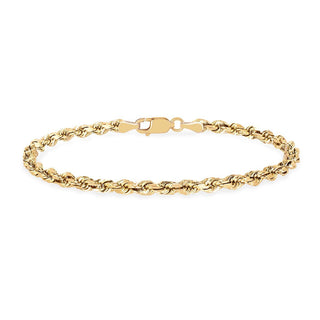Baby Golden Rope Chain Anklet Yellow Gold 10" by Logan Hollowell Jewelry