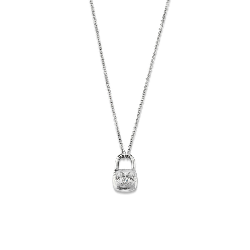 Mini "I AM" Promise Lock White Gold   by Logan Hollowell Jewelry