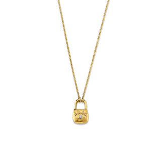 Mini "I AM" Promise Lock Yellow Gold   by Logan Hollowell Jewelry
