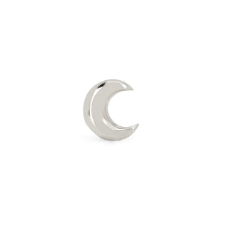 Crescent Gold Stud | Ready to Ship White Gold   by Logan Hollowell Jewelry
