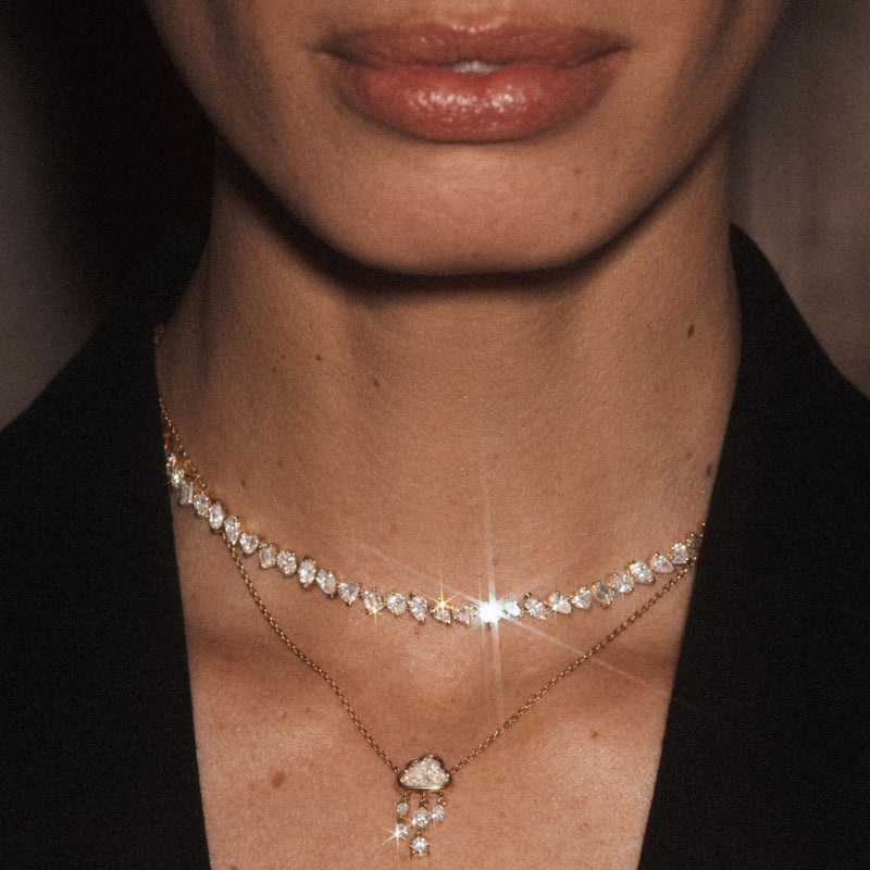 Fortuna Diamond Tennis Necklace (One off 15.25") by Logan Hollowell Jewelry
