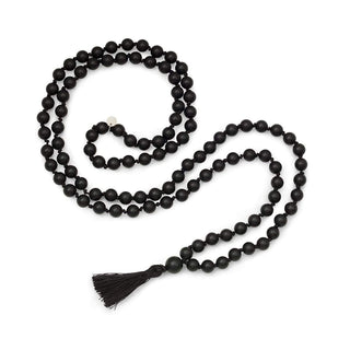 LH x JA Akasha Onyx Mala Bead Tassel Necklace | Ready to Ship    by Logan Hollowell Jewelry