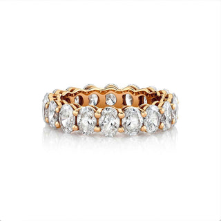 Oval Diamond Infinity Band 4 Rose Gold 0.20ctw by Logan Hollowell Jewelry