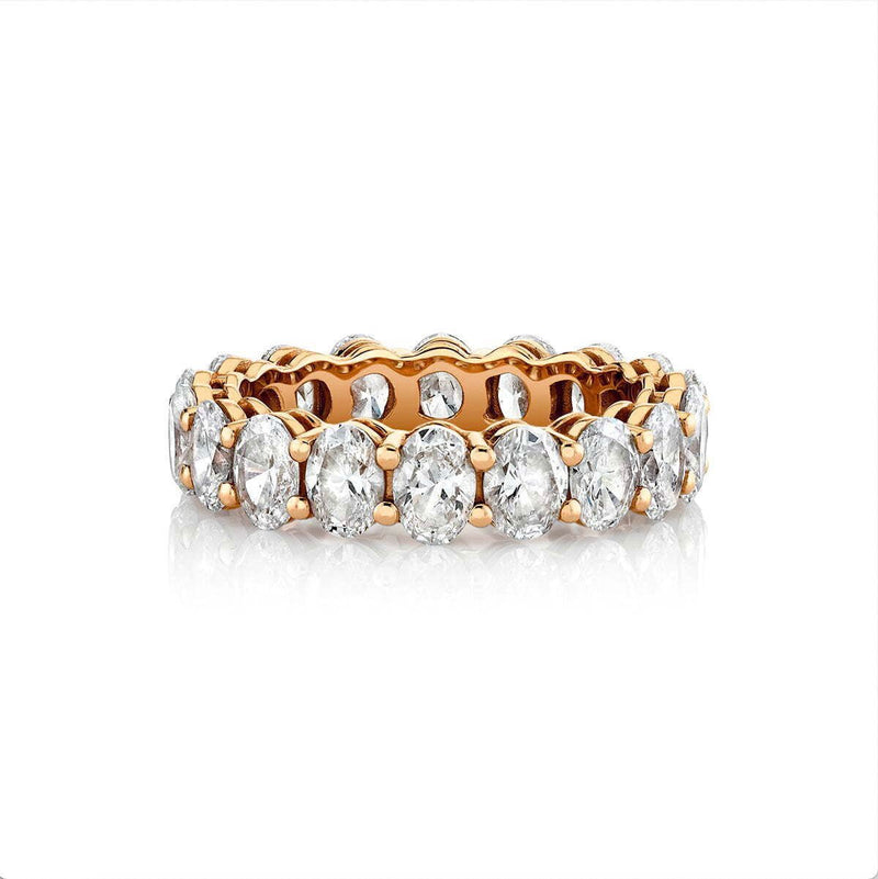 Oval Diamond Infinity Band 4 Rose Gold 0.20ctw by Logan Hollowell Jewelry