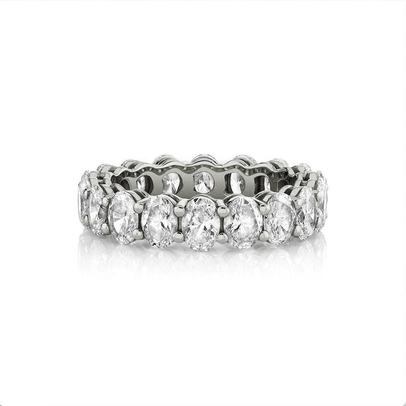 Oval Diamond Infinity Band 4 White Gold 0.20ctw by Logan Hollowell Jewelry